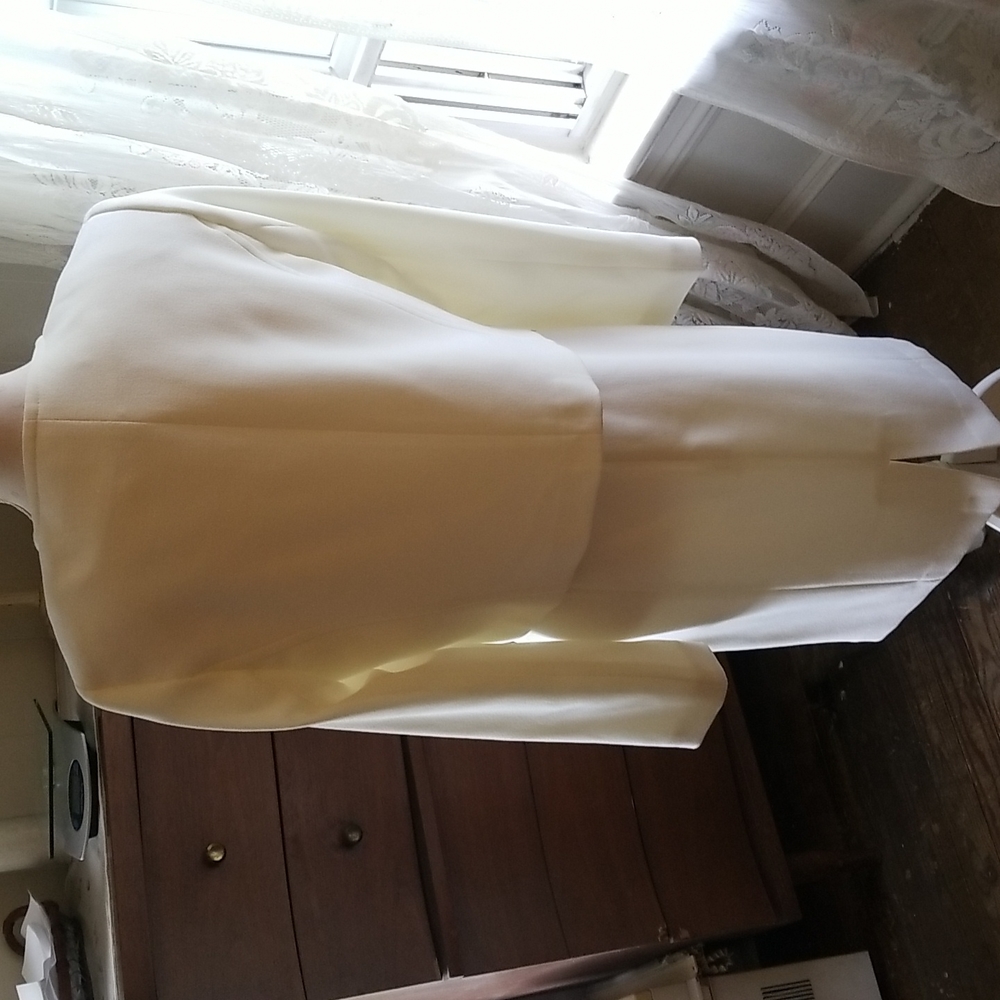 NWOT Tahari 2pc tank dress and jacket in Ivory. Sz. 10 - Picture 6 of 6